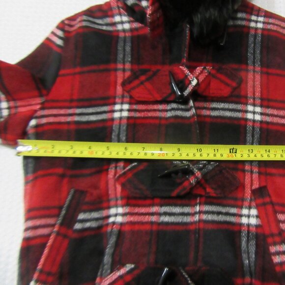 FIRM PRICE  Red Plaid Coat  Size Medium- Bomber Style- Like New - Picture 4 of 15